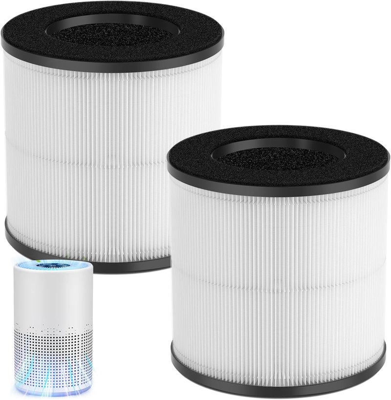 Sinnya 2 Pack AP050 AP052 H13 True HEPA Filter Replacement Fit for Tailulu Air Puri-Fier Filter Replacement Fit for Tailulu AP050 AP052 Air Puri-Fier for Bedroom Home 1200 Ft², 3-Stage Filtration - Image 1
